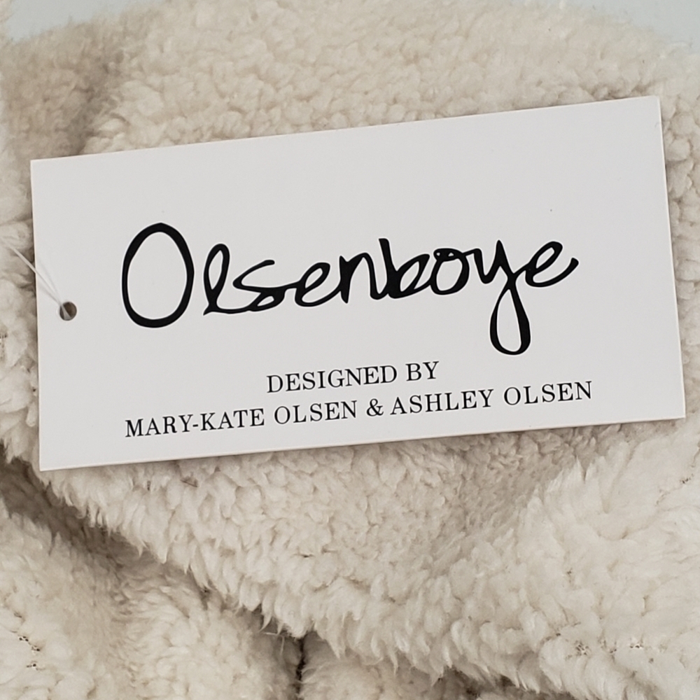 Olsenboye Faux Fur Open Front Coat Jacket Size Small - Picture 7 of 8
